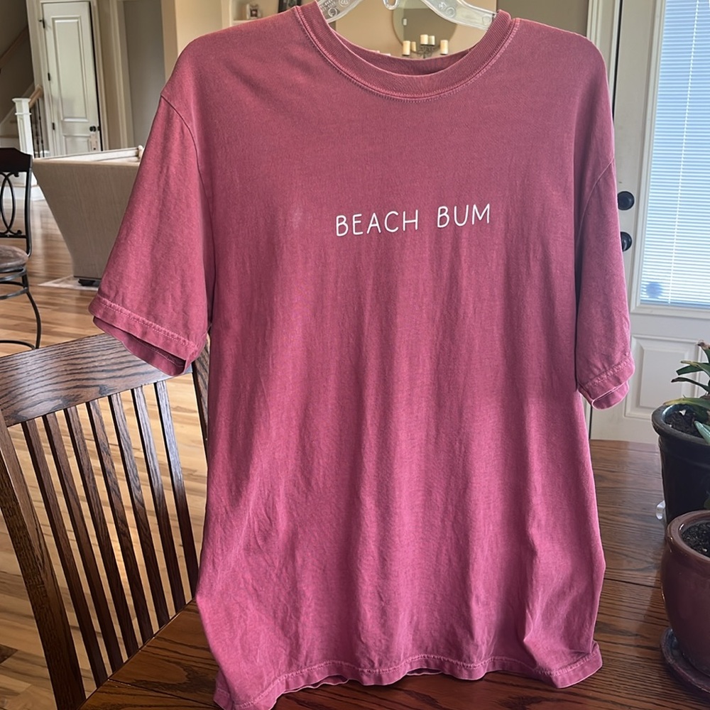 Beach Bum Comfort Colors T Shirt Oversized Large - Picture 3 of 8